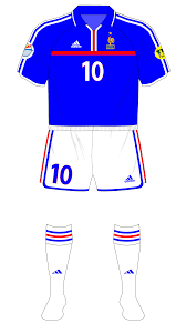 David trezeguet's golden goal won the euro 2000 final for france and put roger lemerre's side in football's history books. France At Euro 2000 Six Games Five Kit Combinations And A Crest Oddity Museumofjerseys Com