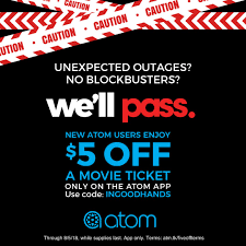 Atom tickets makes it easier than ever to go to the movies. Atom Tickets Pa Twitter Unhappy With Your Movie Ticketing Service Atomtickets Has Your Back For A Limited Time We Re Giving New Atom Users 5 Off A Movie Ticket On The App