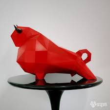Escultura De Toro Origami 3d Imprimible Ideal Para Tu Decoracion Paper Crafts Sculpture Diy Paper