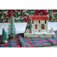 Tuto ment realiser un village miniature de noel 2012, source:youtube.com. Village De Noel Vintage Maison Eglise En Carton Japan Decor Noel Retro 1940