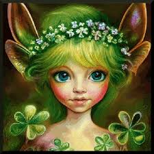 Shamrock Fairy. Counted PDF Cross Stitch Pattern. Anchor 86 Colours. Hand  Embroidery, Needlepoint Diagram. Adorable Character in Clover.