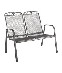126 x 62 x 81,5 cm widerstandsfähig bis 200 kg. Mwh Metall Bank Savoy 2 Sitzer Dehner