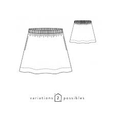 patron de couture femme atelier scammit bonjour 2 variations possibles jupe perles co coloriage chien avec motif