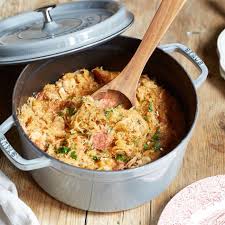Bigos Original Polnischer Sauerkrauteintopf Mit Kabanossi Rezept Sauerkraut Eintopf Sauerkraut Bigos Rezept