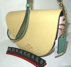 Coach C2857 Ellen Crossbody Shoulder Multi Colorblock Vanilla Pink Blue Nwt 328 195031187179 Ebay