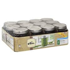 Kerr wide mouth mason 60 lids home canning ball jar 5 sealed boxes sure tight. Kerr Pint Jars Wide Mouth 12 Count Vons