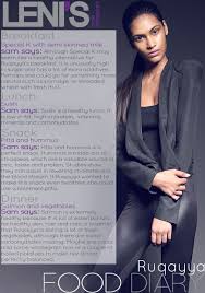 leni s model management food diaries ruqayya food diary model diet model