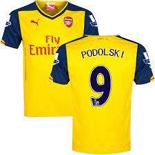 This shirt will keep you cool and dry while you're on the go or at the gym. Men S 9 Lukas Podolski Arsenal Fc Jersey 14 15 England Football Club Puma Authentic Yellow Away