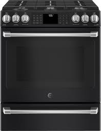 What is the price range for slate gas ranges? Cgs986eelds Cafe 30 Slide In Gas Range Self Clean Convection Black Slate