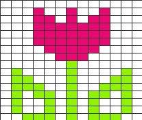 Quadrillage Pixel Fleur Pixel Art Quadrillage Quadrillage Dessin Pixel