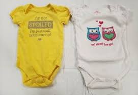 Details About Lot Of 2 Infant Girls One Piece Okie Dokie Childrens Place White Yellow 0 3 Mns