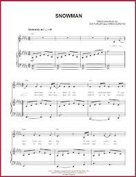 Snowman Sia Piano Sheet Sheet Sheet Music