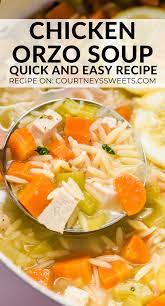 Chicken Orzo Soup In 2020 Chicken Orzo Soup Lemon Chicken Soup Hearty Chicken Soup