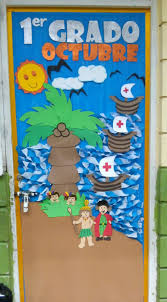 Actividades de diagnostico para preescolar. Puerta Escolar Octubre Descubrimiento De America Decoraciones De Puertas De Escuela Panel De Asistencia Decoracion Preescolar