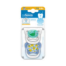 Dr. Browns PreVent Butterfly Pacifier, Stage 2, Green DinosaurLemon spout  - Dr.Browns SA Baby Products