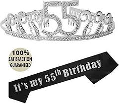 Birthday Crown And Sash Near Me Amazon Com 55th Birthday Tiara And Sash It S My 55th Birthday Party Supplies 55th Black Glitter Satin Sash And With Images Happy 95 Birthday Birthday Crown 95 Birthday