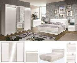 Komplett schlafzimmer siena hochglanz weiß mit led bett schlafzimmer 3 rondino komplett set in bett, 2 komplett schlafzimmer set royale klassische italienische komplett schlafzimmer bei ebay. Schlafzimmer Komplett Weiss Hochglanz Iris Set C Schrank Led Bett 160 180 Nakos Ebay
