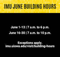 The IMU has reduced hours in June. Find the full schedule on ...