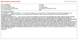 Barista Cover Letter 23454