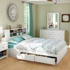 Wispy white finish over replicated oak grain texture. Vito Storage Platform Bed Queen Bedroom Sets Bookcase Headboard Bed With Drawers