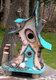 Made from foam insulation and outdoor cement paper mache. Pin By Sharon Miranda On Home Bird Houses Unique Bird Houses Decorative Bird Houses Bird House