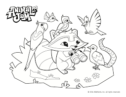 Identify 15 different creatures in these animal coloring sheets. Animal Jam Coloring Pages Coloring Home