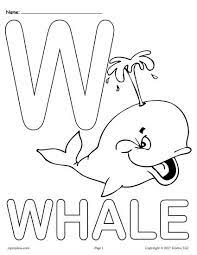 Letter W Alphabet Coloring Pages 3 Printable Versions Kindergarten Coloring Pages Alphabet Coloring Pages Abc Coloring Pages