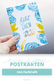 Fuhl Dich Gedruckt Handlettering Postkarte Karten Postkarten Poster