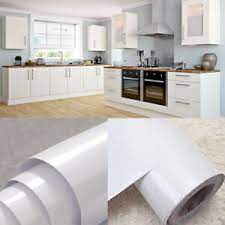Find great deals on ebay for kitchen paper. White Vinyl Kitchen Cupboard Door Cover Self Adhesive Protect Film Contact Paper Ebay