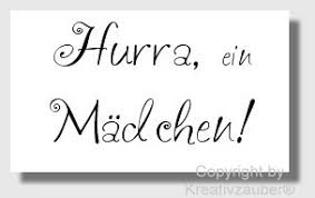 Hurra Ein Madchen Motivstempel Kreativzauber