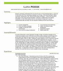 This fresh two column, two page free sales executive cv template in microsoft word has optional room for a. Marketing Executive Resume Example Executive Resumes Livecareer