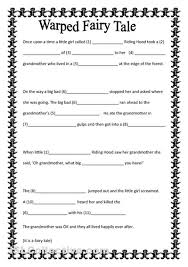 Warped Fairy Tale Kindergarten Worksheets Fairy Tale Writing Fairy Tale Third Grade