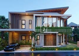 Desain Rumah 2 Lantai Luas Bangunan 200m2 Style Bali Modern Bp Dhany Jakarta Jasa Arsitek Jakarta