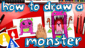 May 03, 2010 · in this how to video, you will learn how to draw a cookie monster cupcake. How To Draw A Scary Cute Monster Folding Surprise Youtube