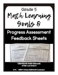 Math Goal Sheet Worksheets Teaching Resources Tpt