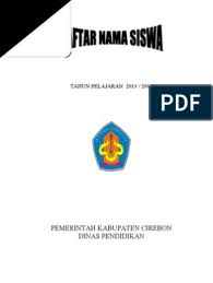 Dengan adanya contoh format absensi di atas s amemoga dapat membantu para guru dalam. Cover Absen Siswa Pdf