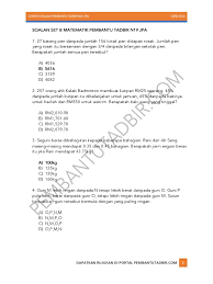 Contoh Soalan Matematik Set B Pembantu Pdf
