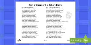 Robert burns was born on january 25, 1759 in alloway, scotland and by the age of 27 was famous for his poetry. Tam O Shanter Poem By Robert Burns English Translation