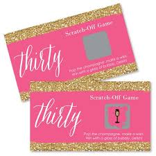Load card stock into your printer. Chic 30th Birthday Pink And Gold Party Scratch Off Game Birthday Party Game Cards 22 Count By Big Dot Of Happiness Catch My Party