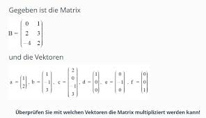 Das multiplizieren eines skalars mit einer matrix sowie die multiplikationen vom matrizen miteinander werden in diesem artikel zur mathematik näher . Www Mathefragen De Matrix Vektor Multiplizieren