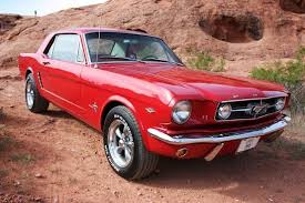 1965 Mustang Coupe 289 In Bright Red Classic American Musclecar Classic Mustang Mustang 65 Mustang