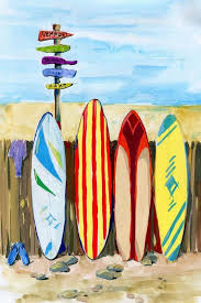 Honey I Ve Gone Surfing Painting Print On Wrapped Canvas Surf Art Painting Surf Painting Canvas Painting Tutorials