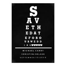 Chalkboard Eye Chart Save The Date Zazzle Com Chalkboard