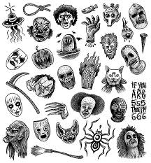 Childhood On Behance Horror Tattoo Halloween Tattoos Tattoo Flash Art
