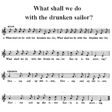 What Shall We Do With The Drunken Sailor Was A Work Song Mainly Sung On Ships With A Large Number Of Crewmen According To Song Facts Sailor Drunken Songs