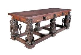 Gothic Table Medieval Furniture Ancient Ireland Refectory Table