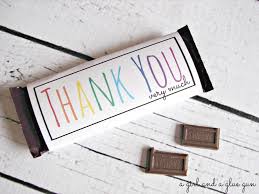Free, printable chocolate bar wrappers can be personalized for holidays and special occasions. Free Candy Bar Wrapper Thank You And Congrats Printables A Girl And A Glue Gun
