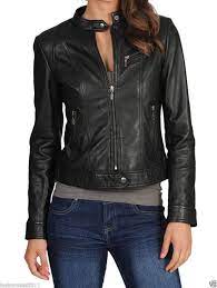 New Women Motorcycle Lambskin Leather Jacket Coat Size Xs S M L Xl Ltuk562 Fashion W Leather Motorcycle Jacket Women Leather Jacket Black Real Leather Jacket