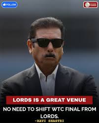 Ravi Shastri 🗣️ "Lord's is iconic, but the WTC Final deserves a crowd of  1,00,000. MCG or Ahmedabad could be perfect."