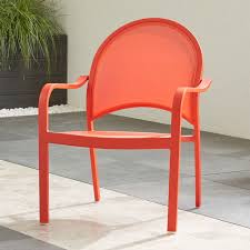 Lanai Orange Mesh Lounge Chair Lounge Chair Outdoor Restoration Hardware Dining Chairs Patio Chairs